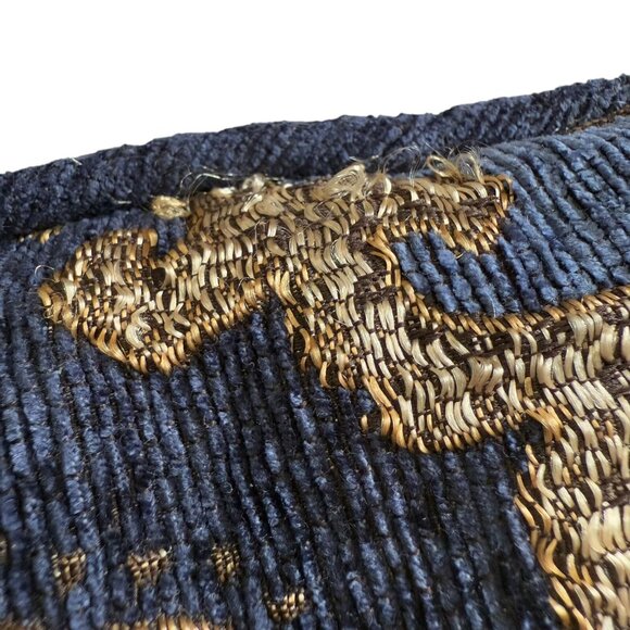 (2) Five Queens Court Woodstock Blue Gold Damask King Sham Pillowcases 35.5” - Picture 8 of 15